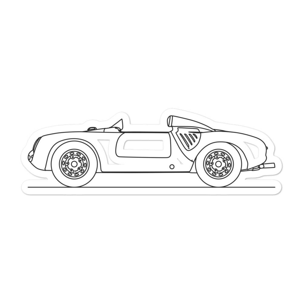 Porsche 550 Spyder Outline sticker on laptop