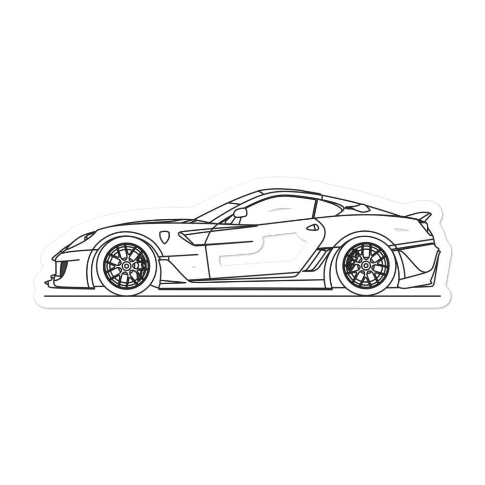 Ferrari 599XX Outline Sticker on a wall