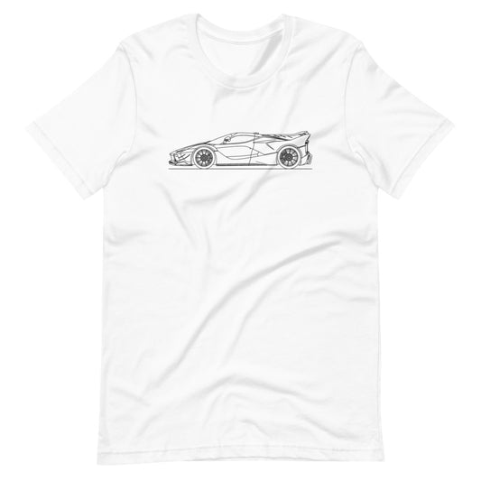 Ferrari FXX K Evo t-shirt displayed on a plain background