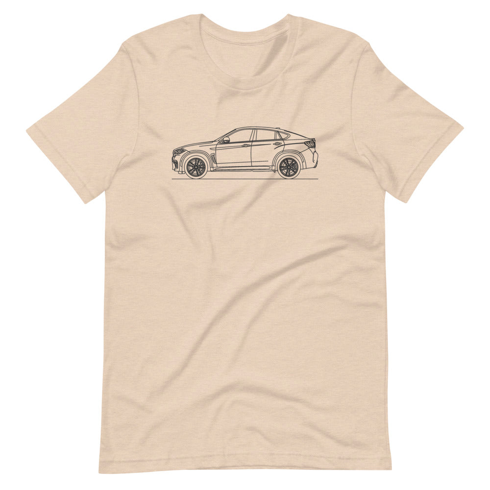 BMW F16 X6M T-shirt Heather Dust - Artlines Design