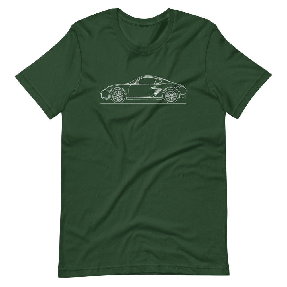 Porsche Cayman S 987 t-shirt displayed on background