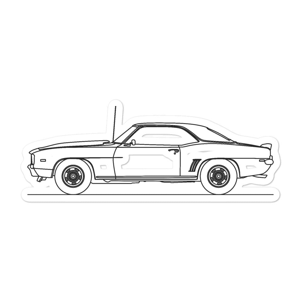 Chevrolet Camaro Z28 1st Gen Silhouette sticker design