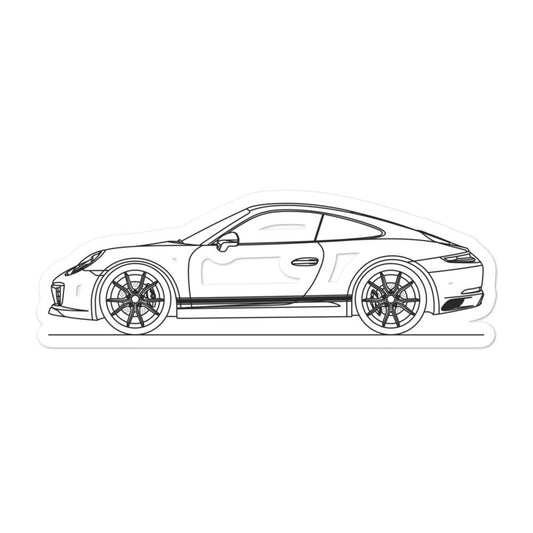 Porsche 911 991.2 Carrera T Outline sticker design
