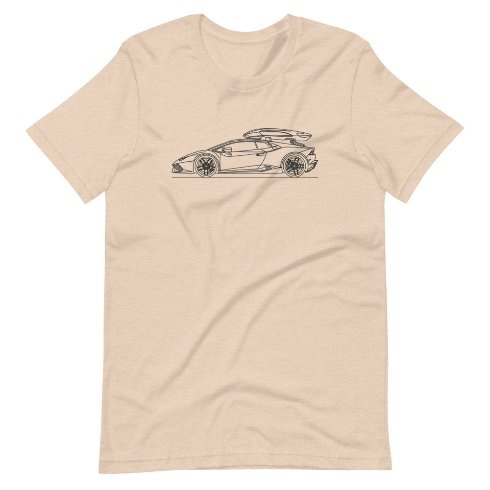 Lamborghini Huracan t-shirt design on display
