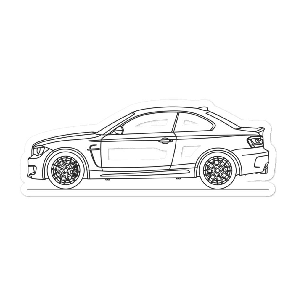 BMW E82 1M Coupe Outline sticker on display