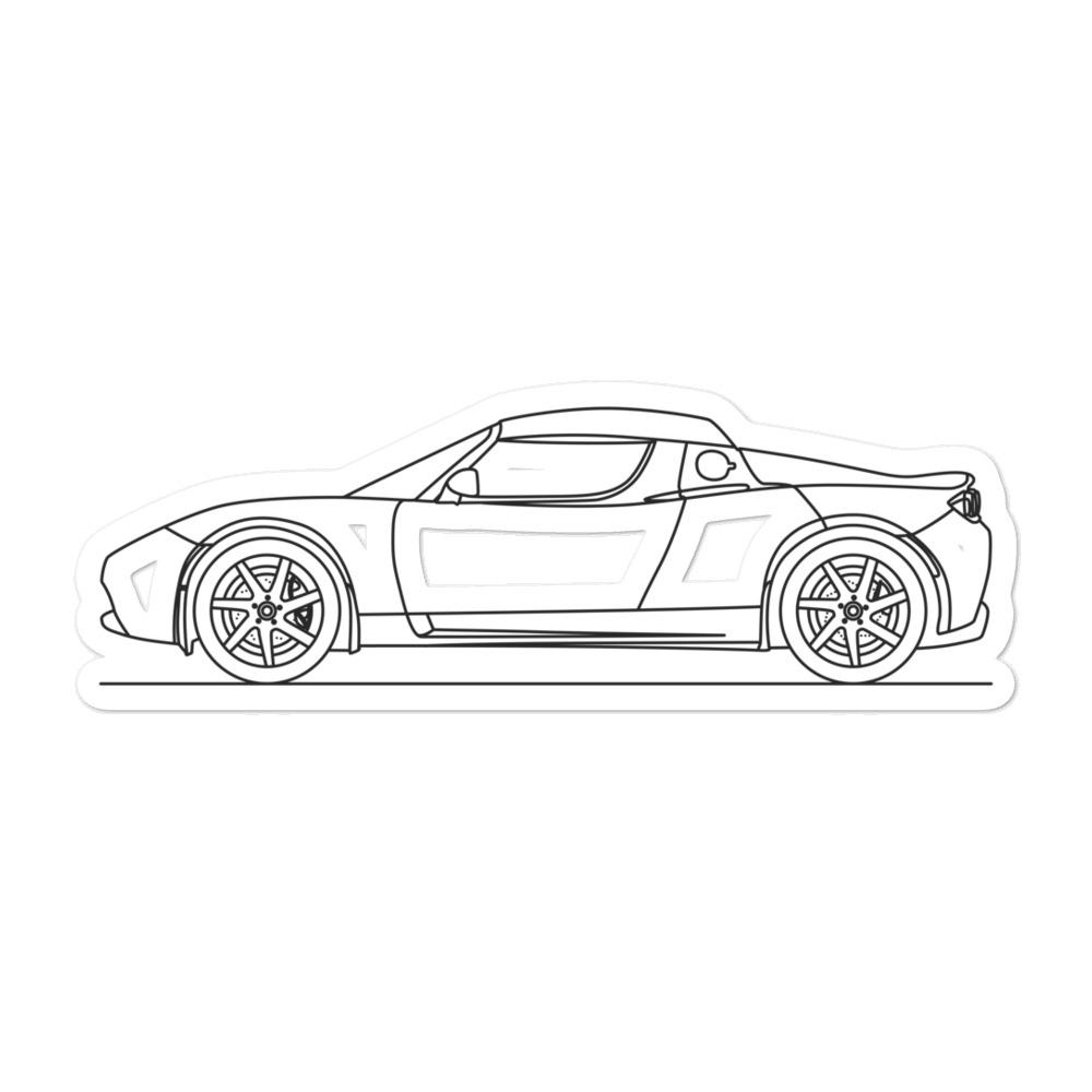 Tesla Roadster Sticker - Artlines Design