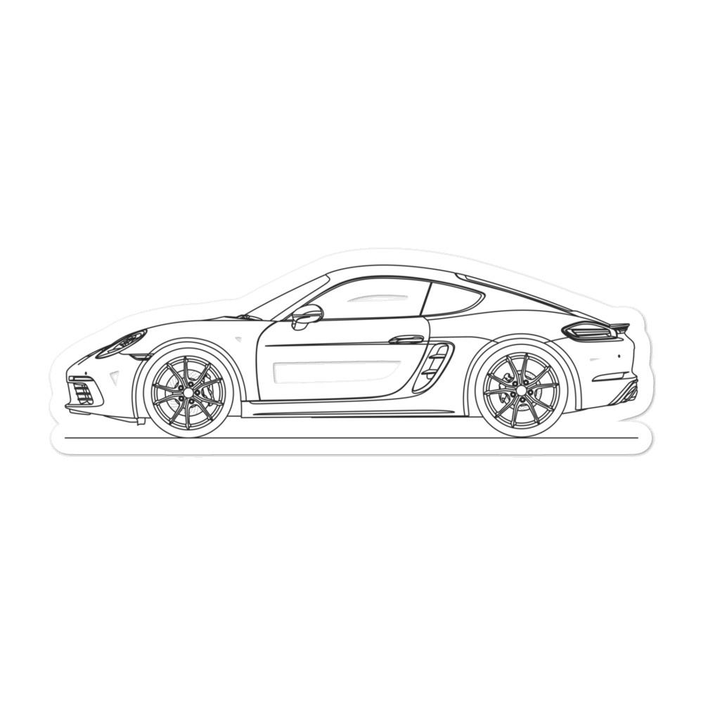 Porsche Cayman S 718 Sticker - Artlines Design