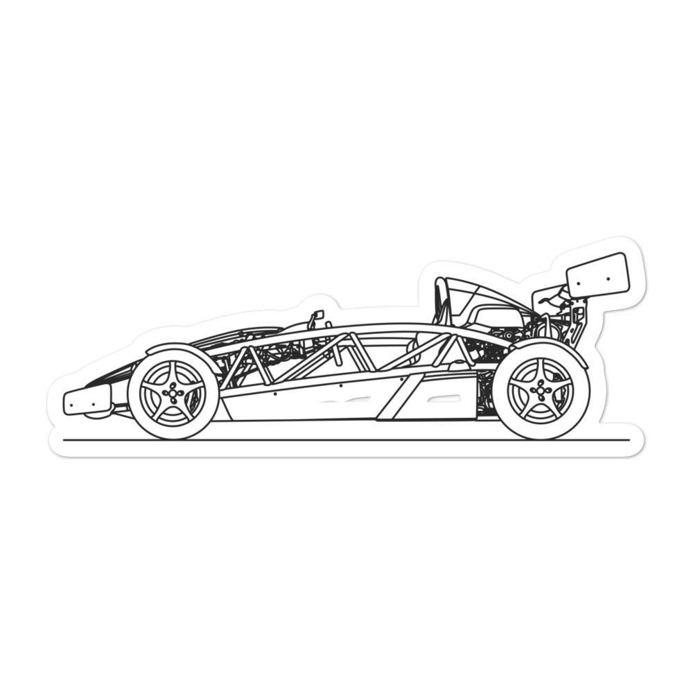 Ariel Atom V8 Outline sticker on display