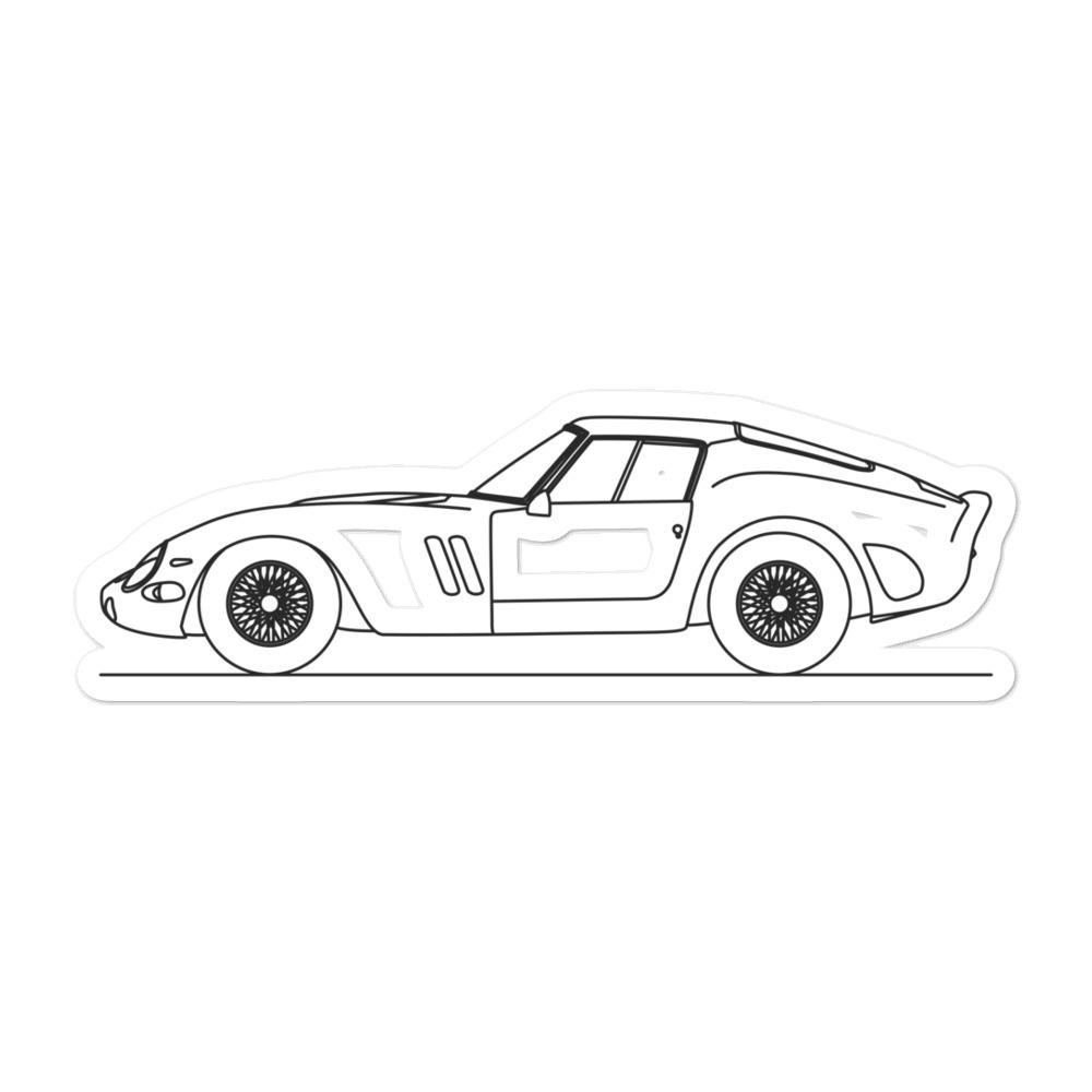 Ferrari 250 GTO Outline sticker on display