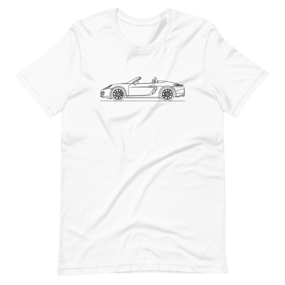 Porsche Boxster S 981 T-shirt White - Artlines Design