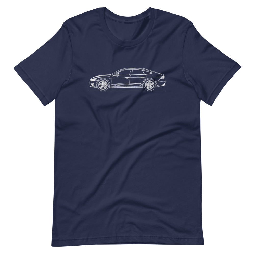 Audi Sportback T-shirt on a plain background
