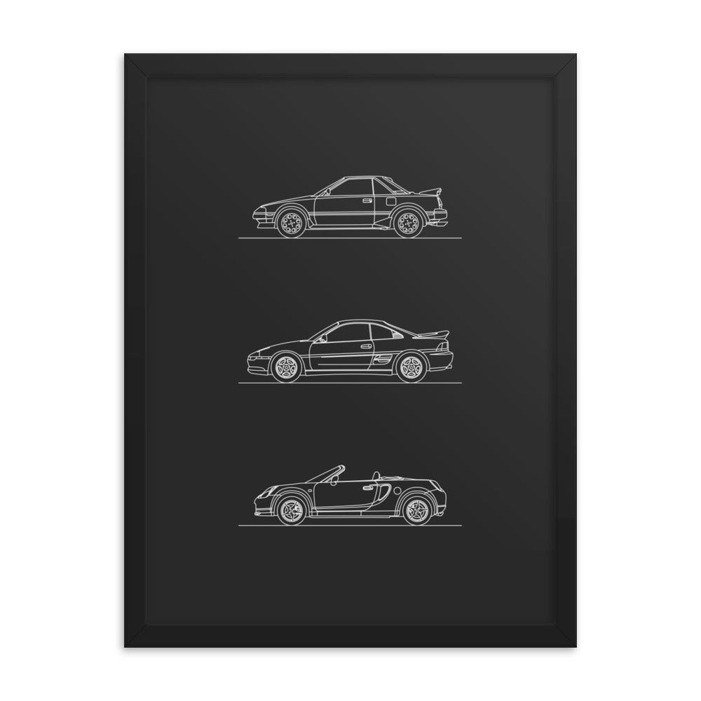 Toyota MR2 Evolution Outline poster on display