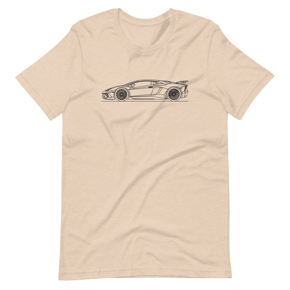 Lamborghini Aventador SV t-shirt design displayed