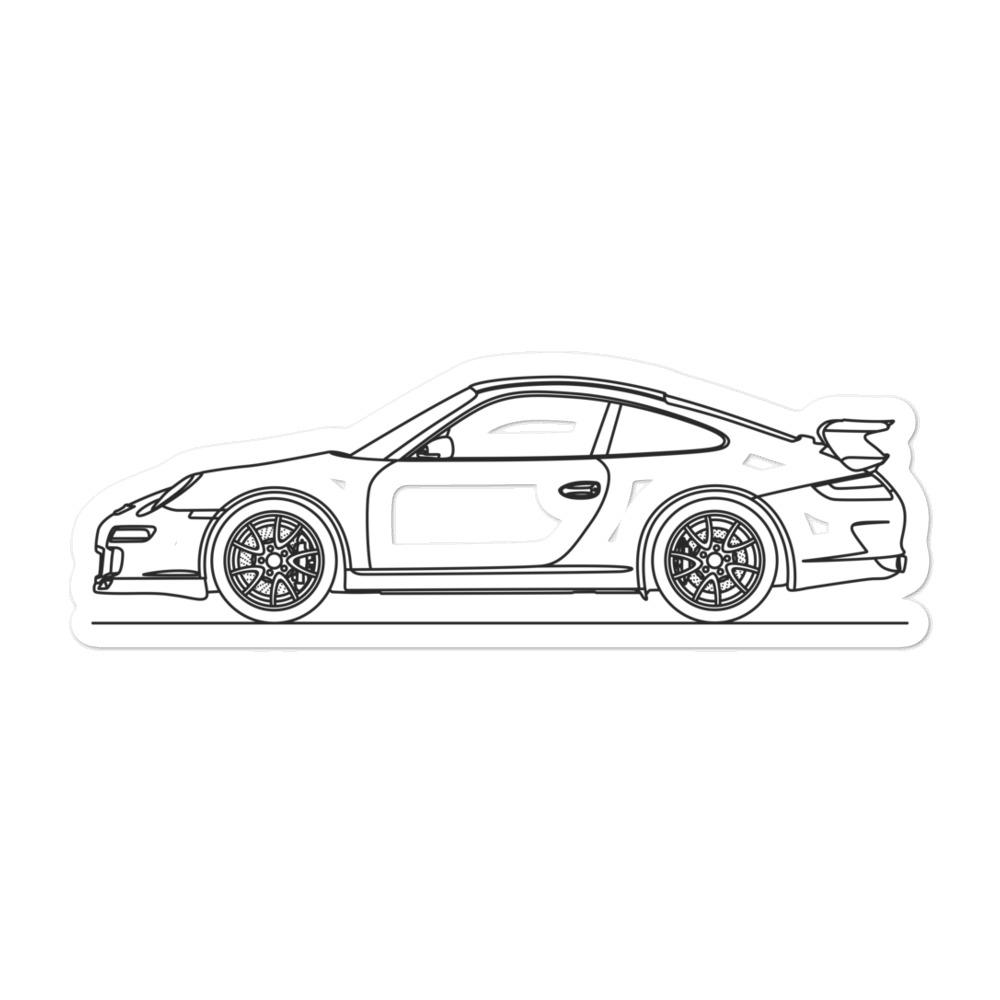 Porsche 911 997.1 GT3 Outline sticker design