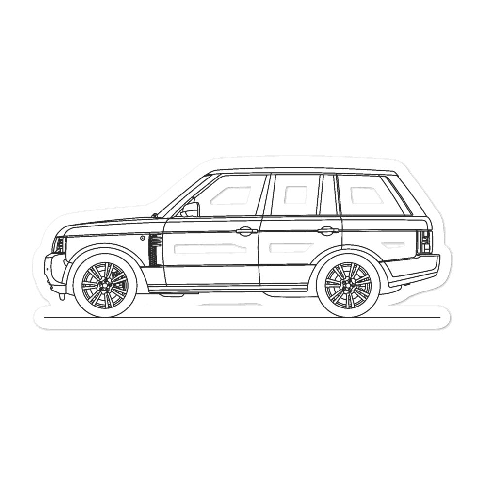 Range Rover Outuline Vector Land Rover Range Rover L322 Outline Wall Art Sticker – Artlines Design