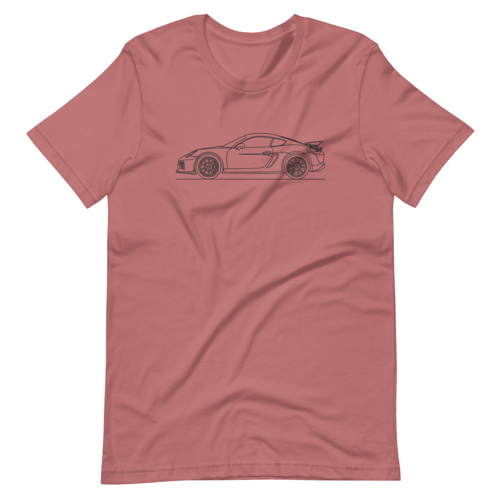 Porsche Cayman GT4 981 T-shirt Mauve - Artlines Design