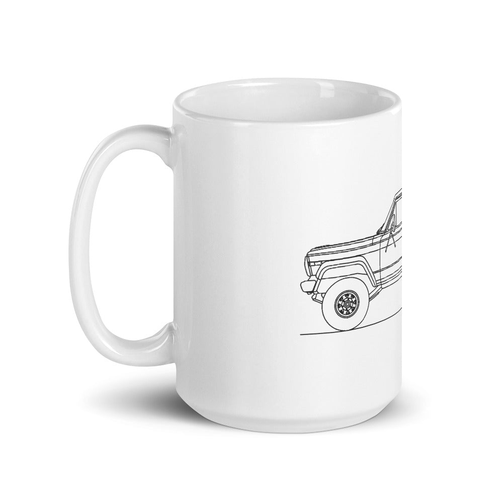 Jeep J10 pickup mug with custom design