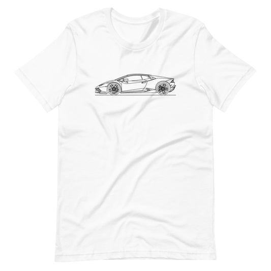 Lamborghini Huracan t-shirt displayed on white background
