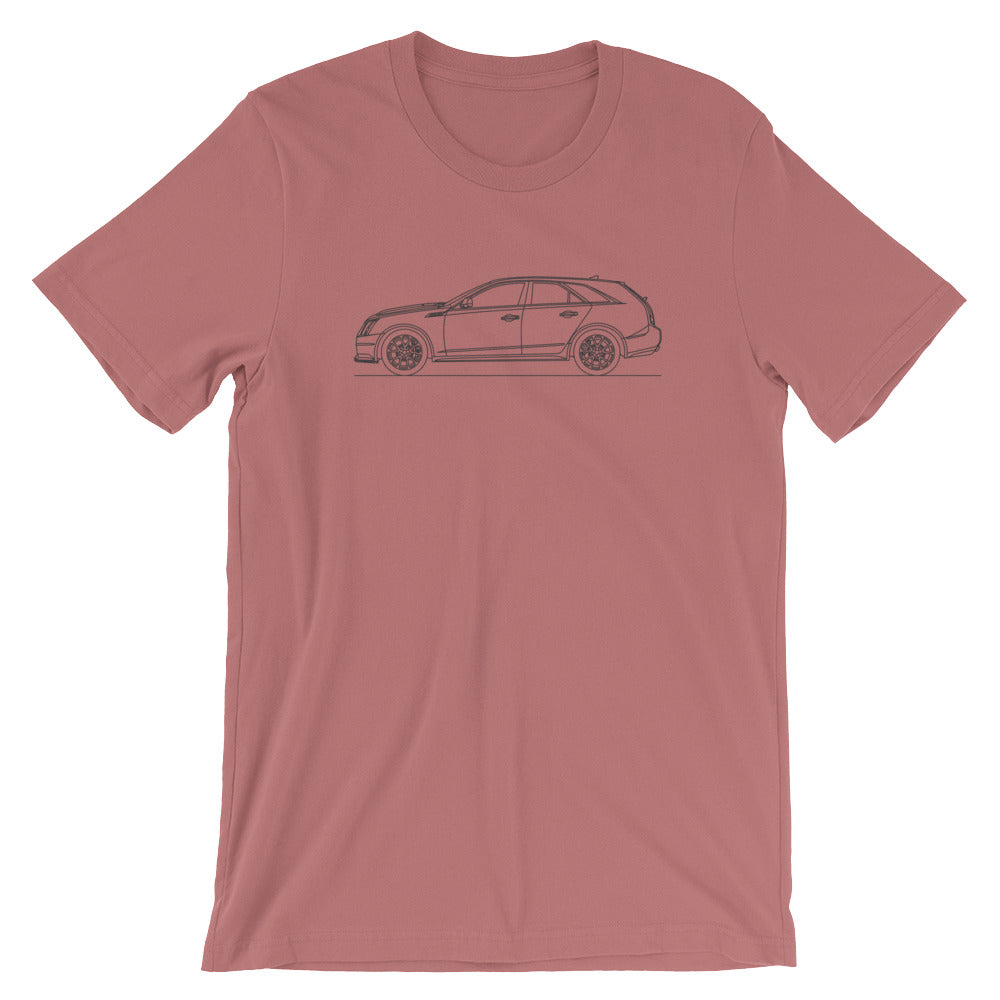 Cadillac CTS-V II Wagon T-shirt Mauve - Artlines Design
