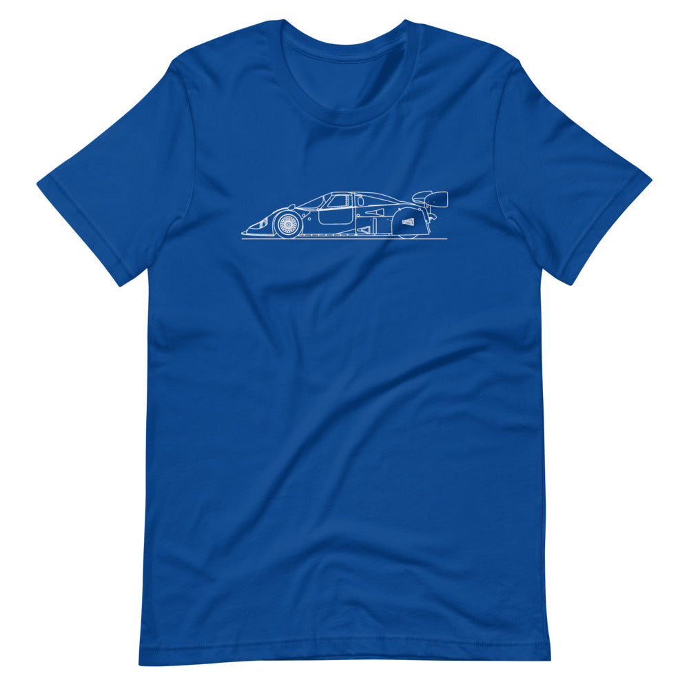 jaguar xjr-9 t-shirt on a plain background