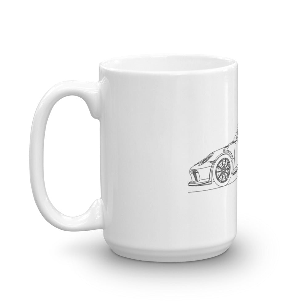 Porsche 911 GT3 RS minimal mug design