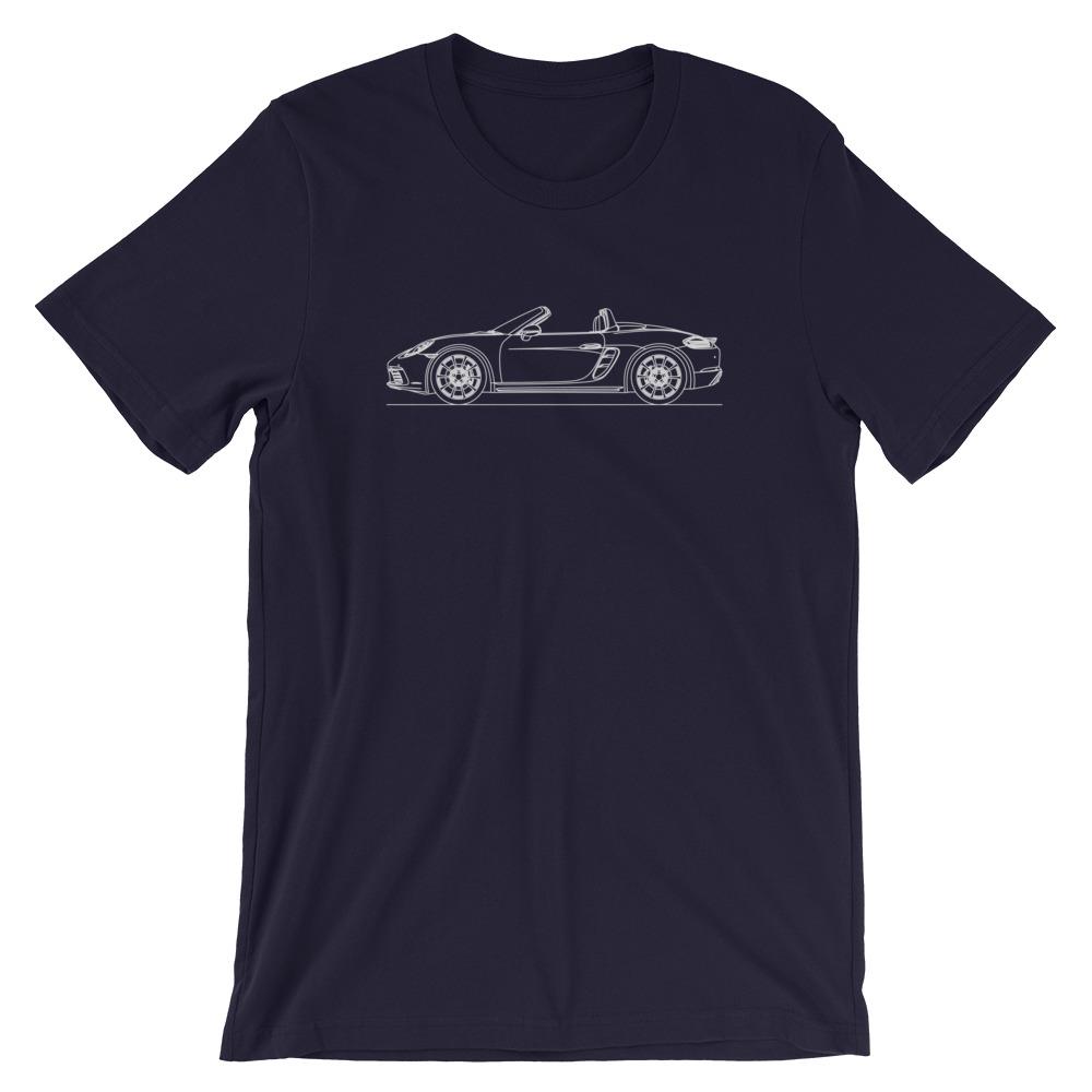 Porsche Boxster S 718 T-shirt Navy - Artlines Design