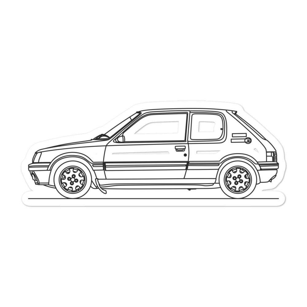 Peugeot 205 GTI Sticker - Artlines Design