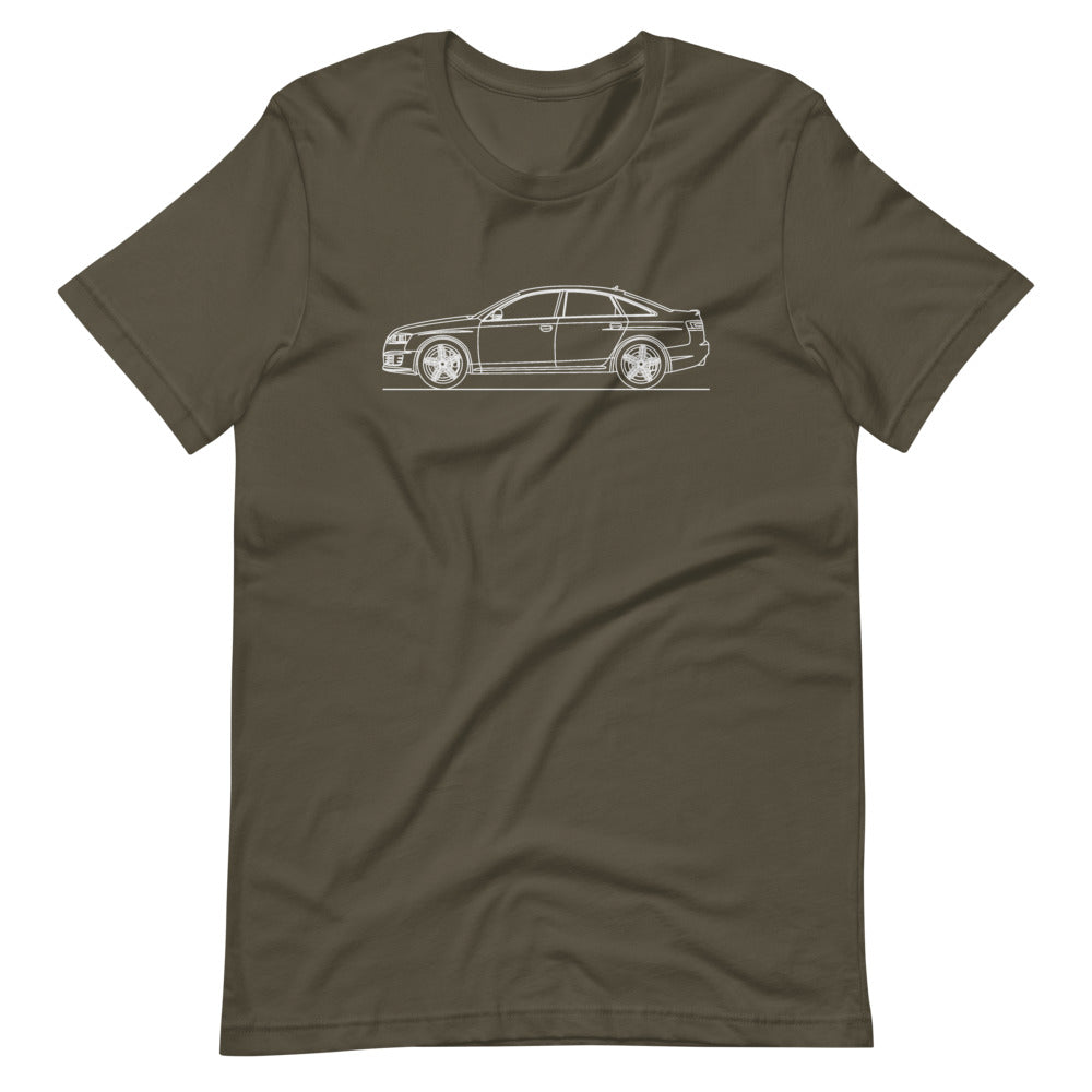 Audi C6 RS6 sedan t-shirt design displayed