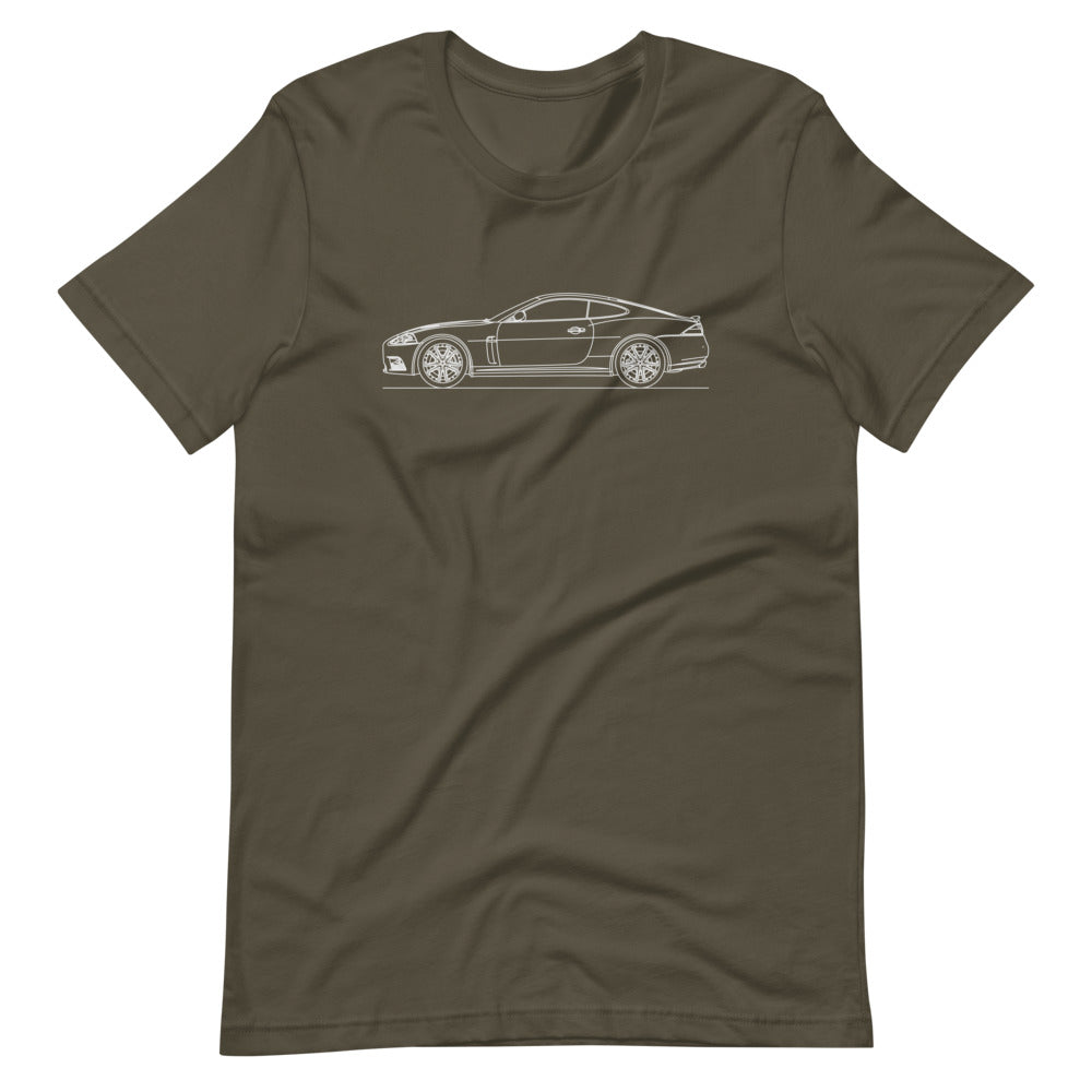 Unisex Jaguar XKR X150 t-shirt in army color