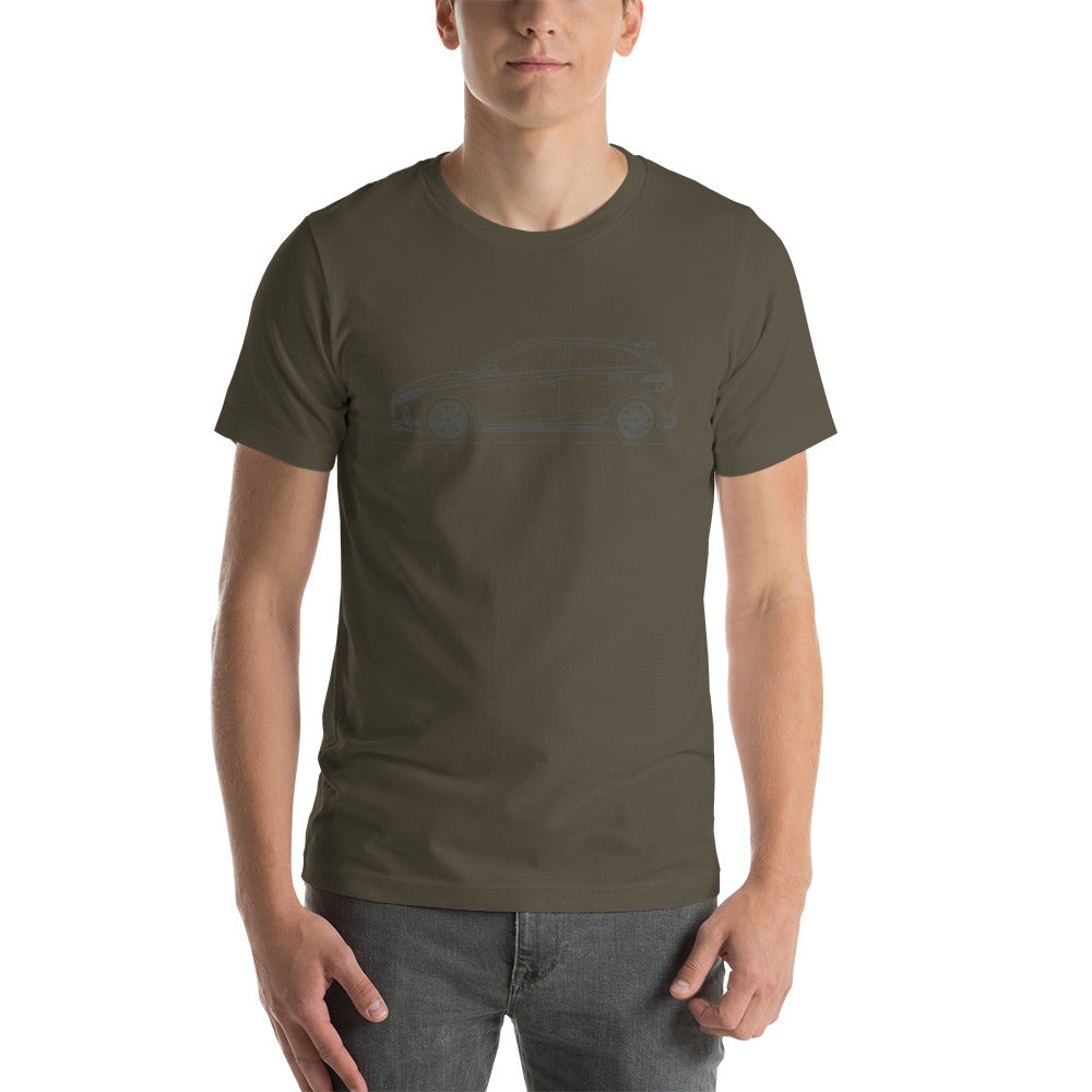 Unisex Hyundai i20N t-shirt in army green