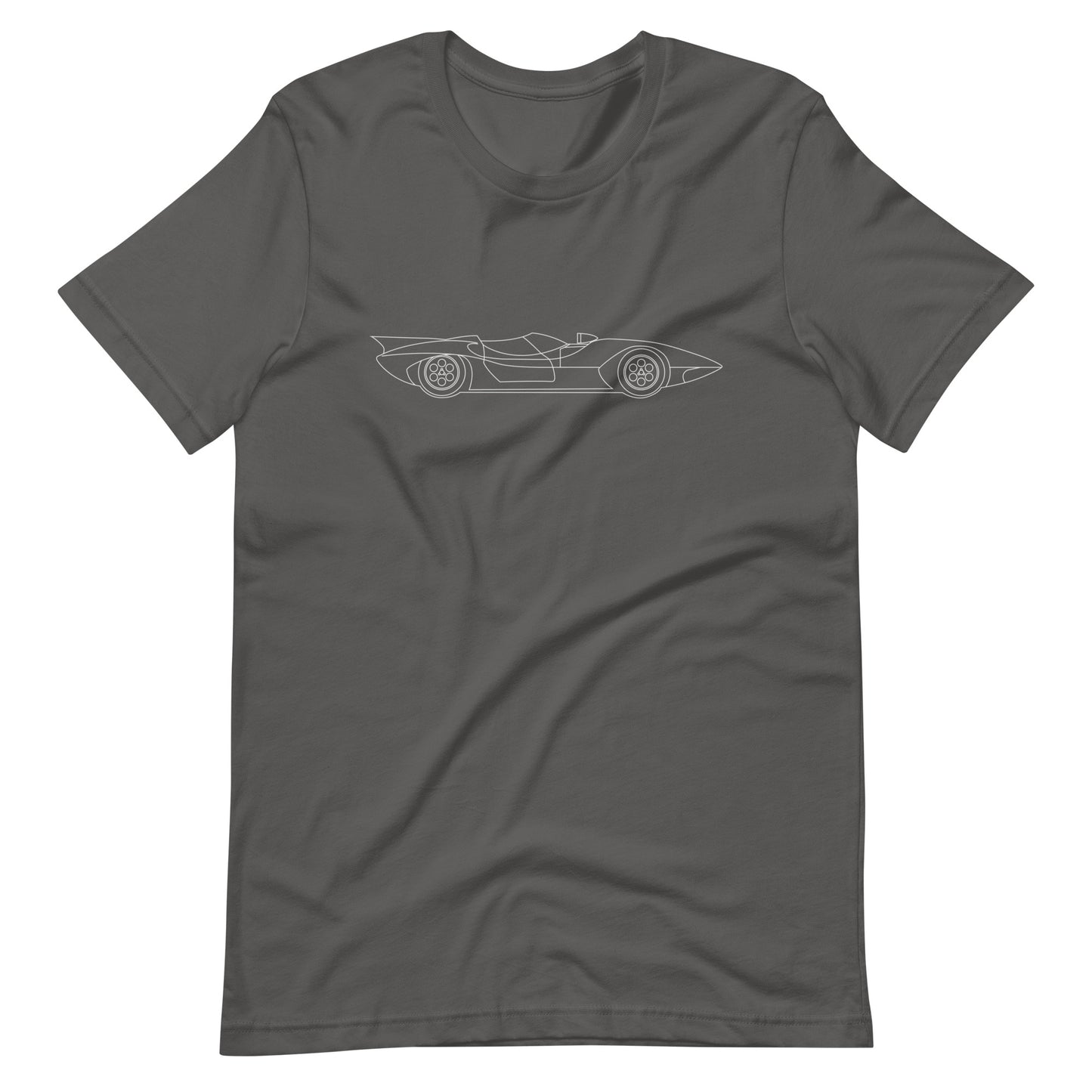 Unisex Speed Racer t-shirt in asphalt color