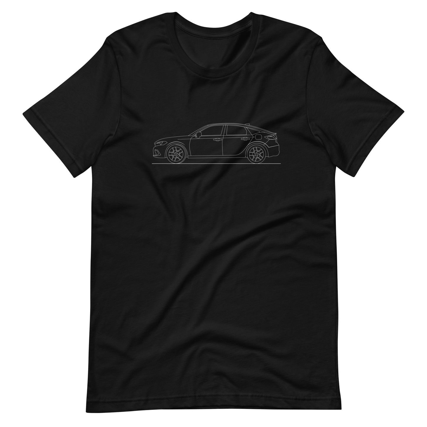 Honda Civic Hatchback Silhouette on stylish t-shirt