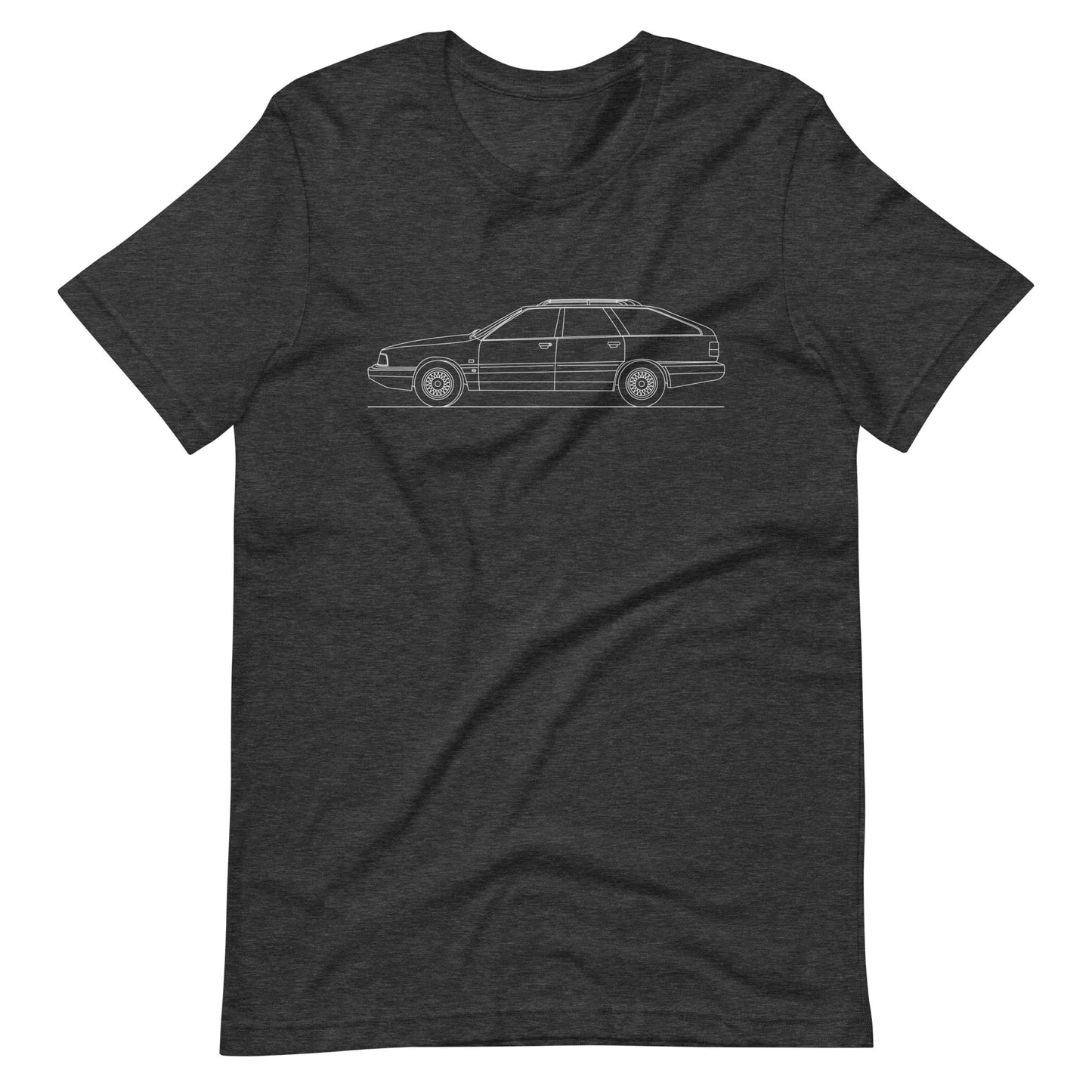 Dark grey Audi Quattro Avant T-shirt displayed