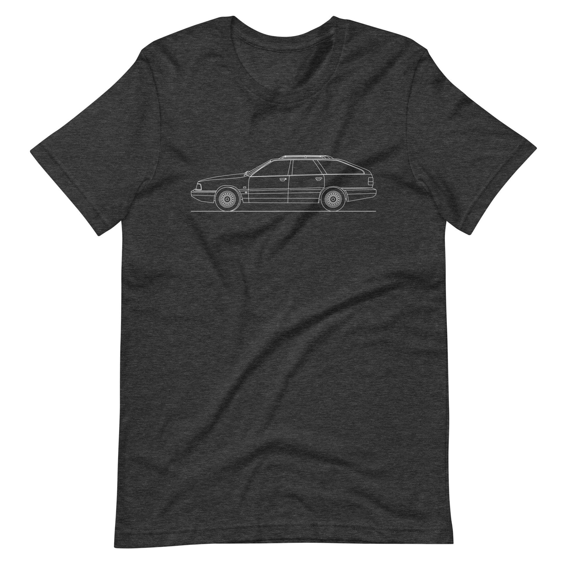 Dark grey Audi Quattro Avant T-shirt displayed