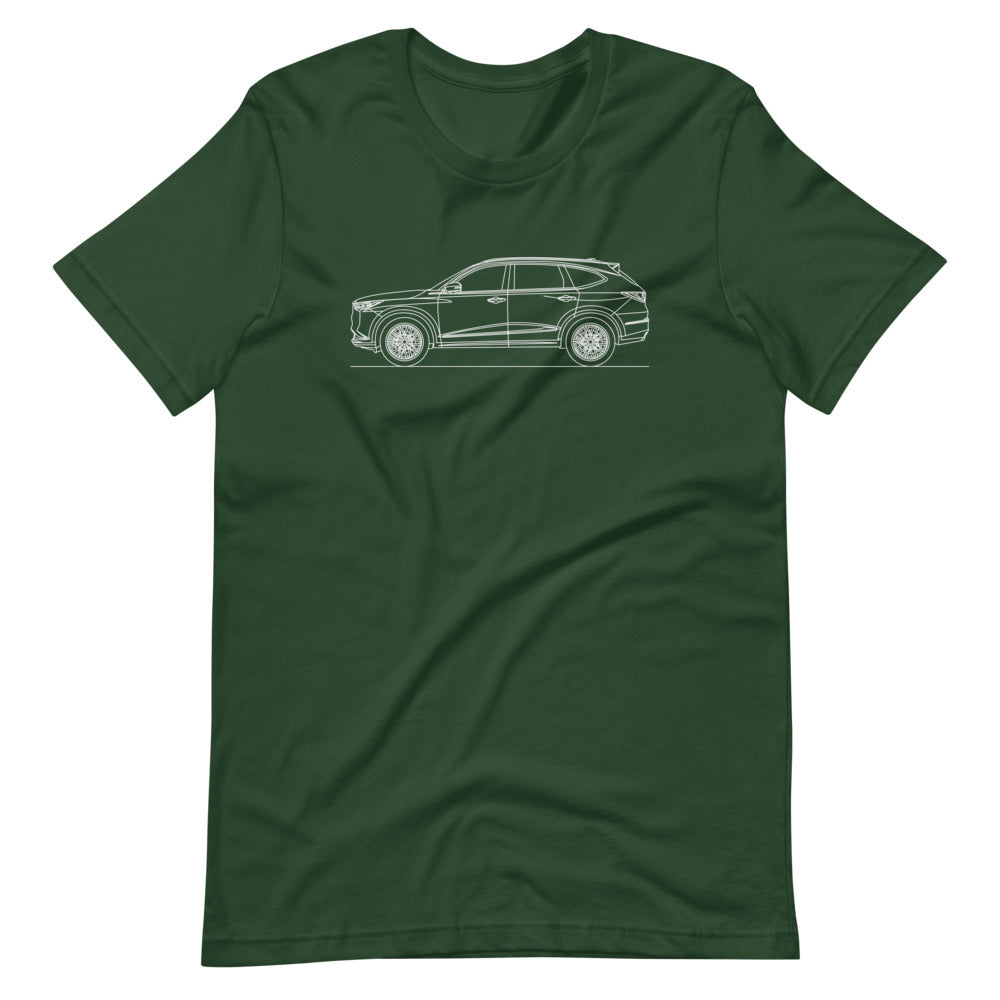 Unisex Acura MDX YD4 t-shirt in forest green