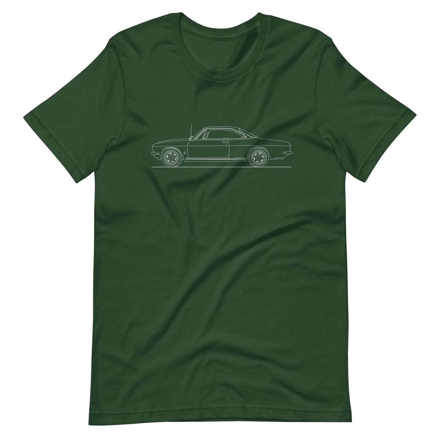 Unisex Chevrolet Corvair t-shirt in forest green