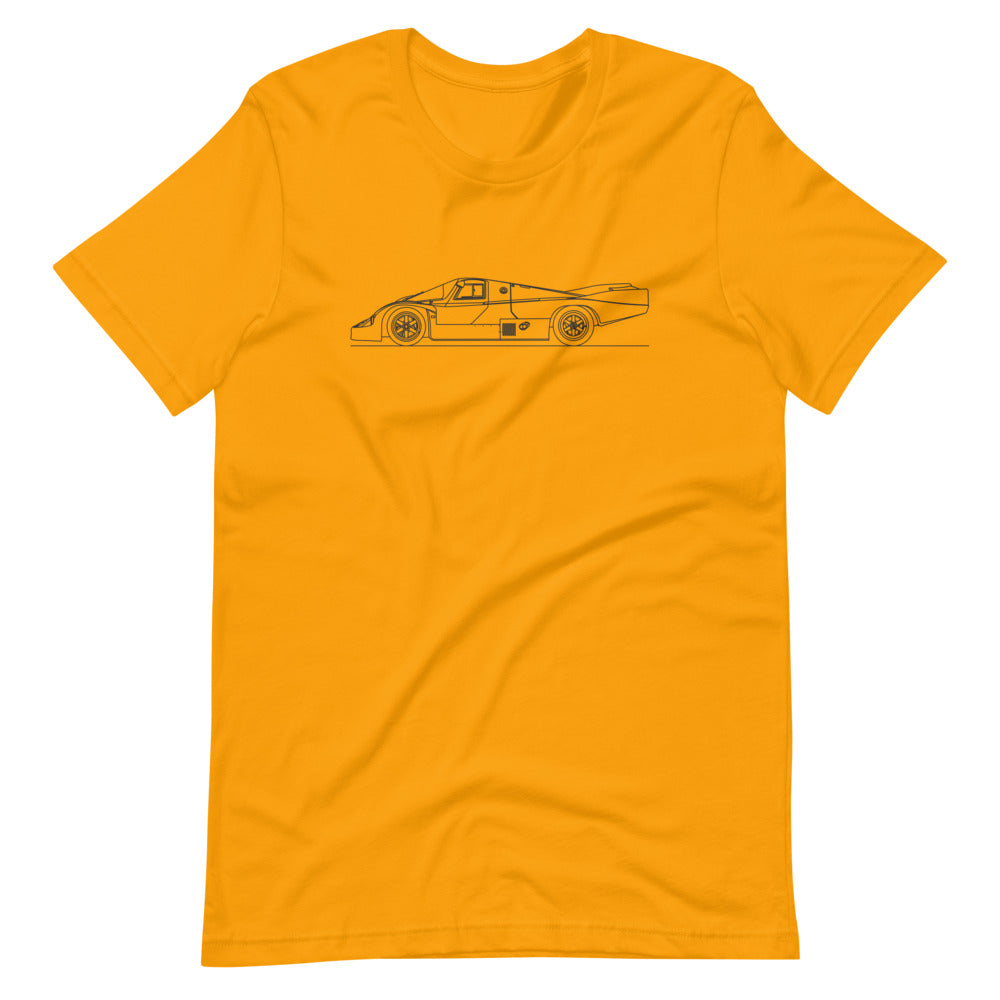 Unisex Porsche 956 t-shirt in gold color