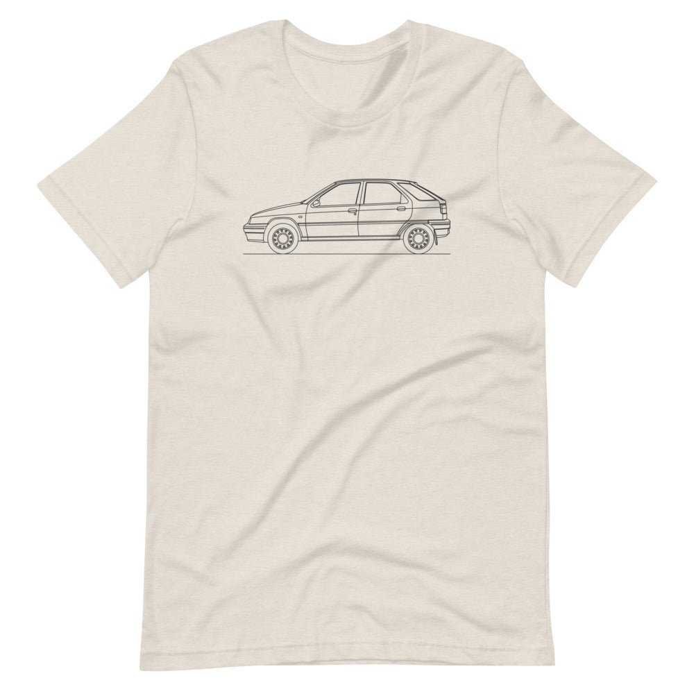 Citroën ZX silhouette on a stylish T-shirt