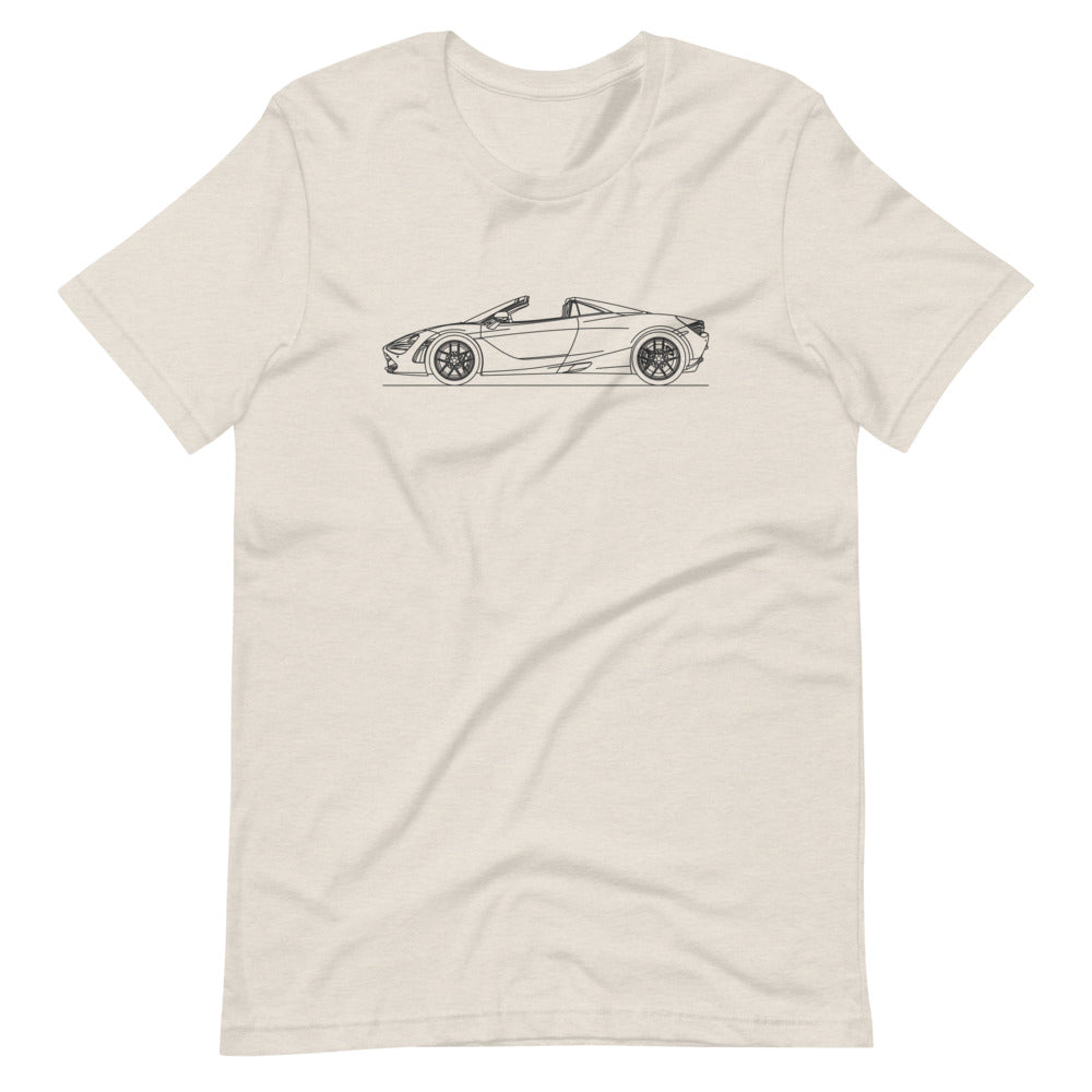 Unisex McLaren 720S Spider T-shirt in heather dust