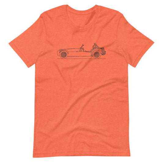 Caterham Seven silhouette T-shirt in vibrant orange