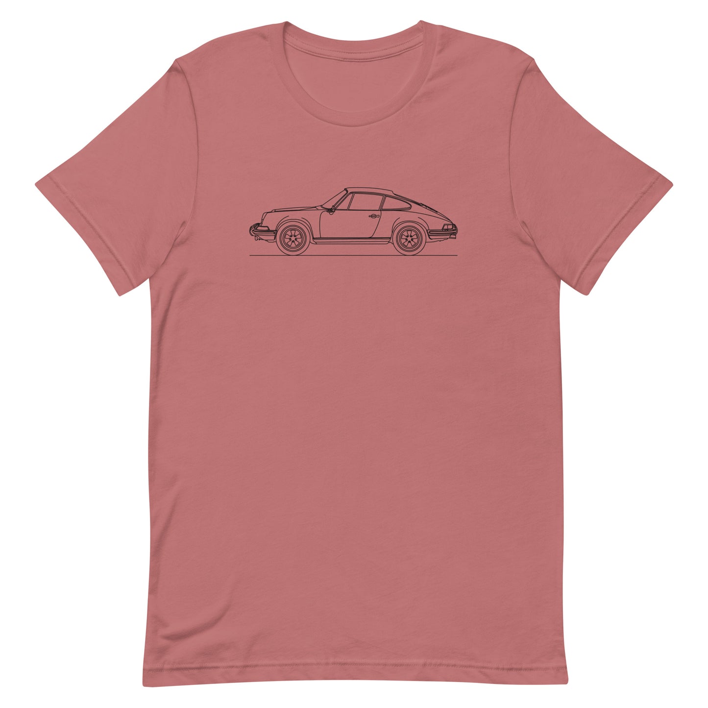 Porsche 911 classic t-shirt in mauve color