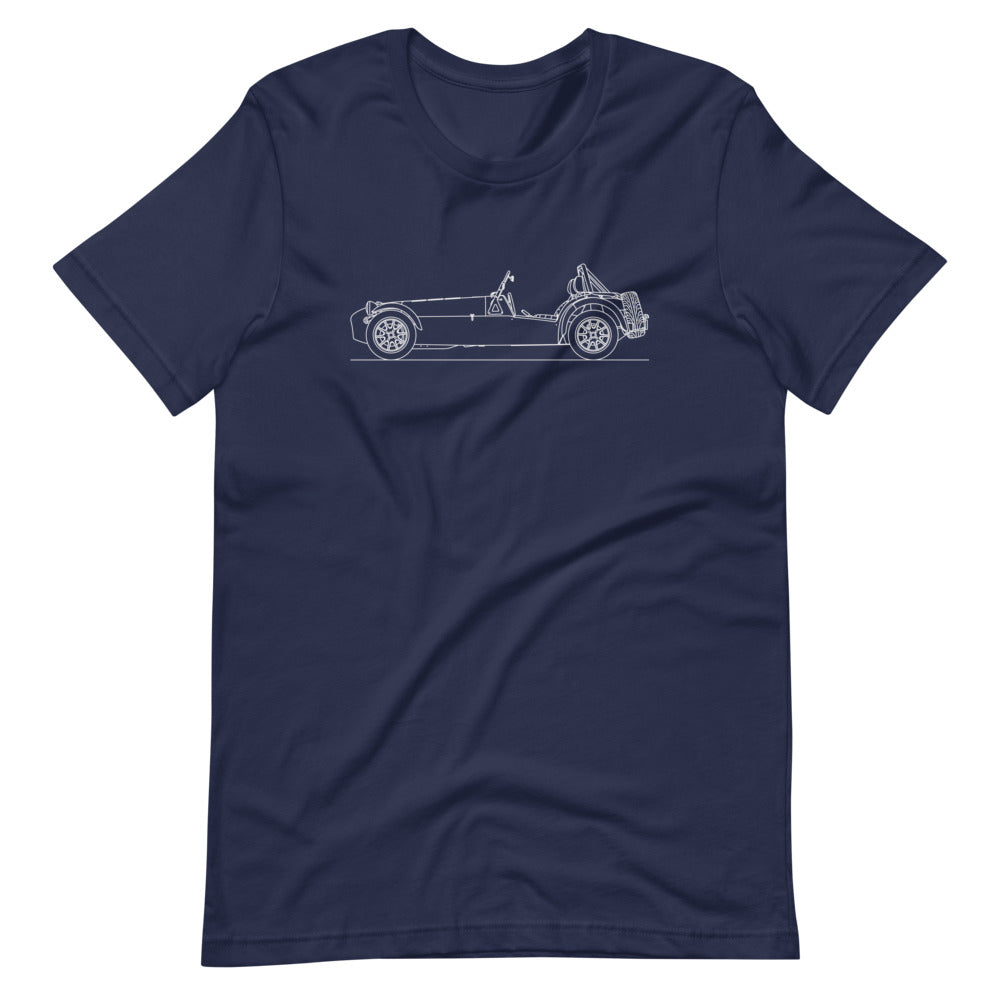 Navy Caterham Seven t-shirt for unisex wear