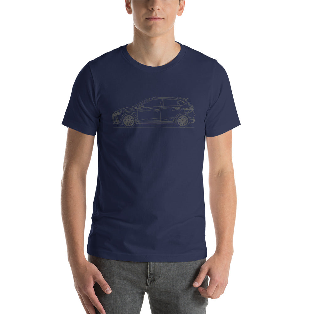 Unisex Hyundai i20N t-shirt in navy color