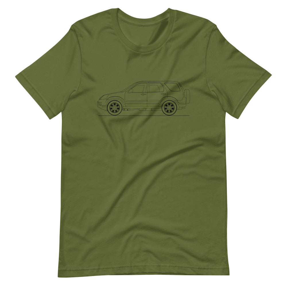 Unisex Honda CR-V t-shirt in olive color