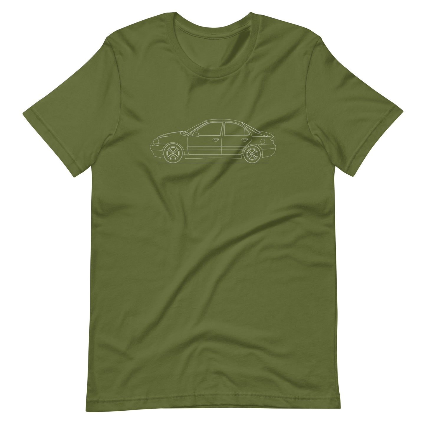 Olive Ford Contour SVT T-shirt displayed front.
