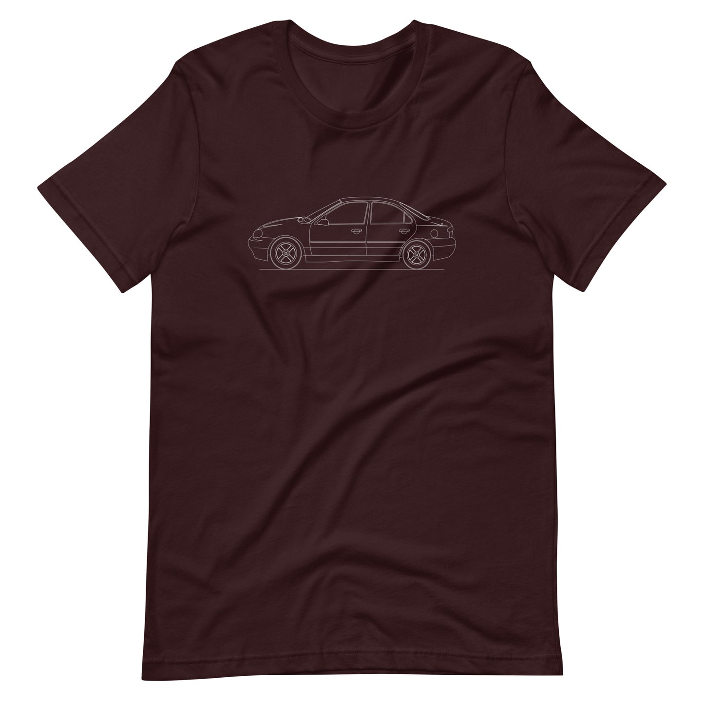 Oxblood Ford Contour SVT T-shirt displayed.