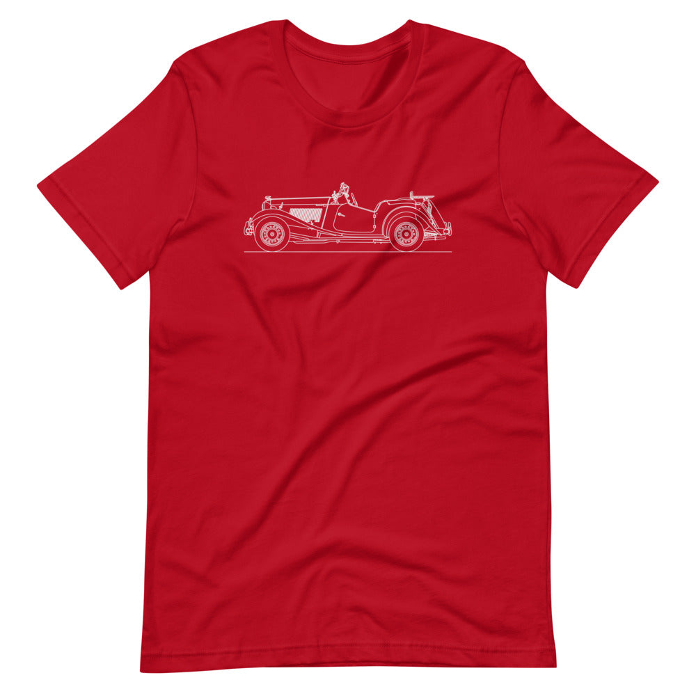 MG TD Midget silhouette T-shirt in red