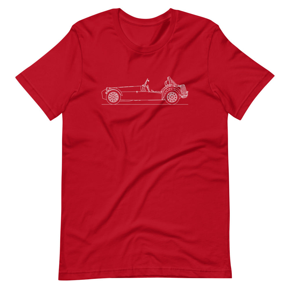 Red Caterham Seven T-shirt displayed in image