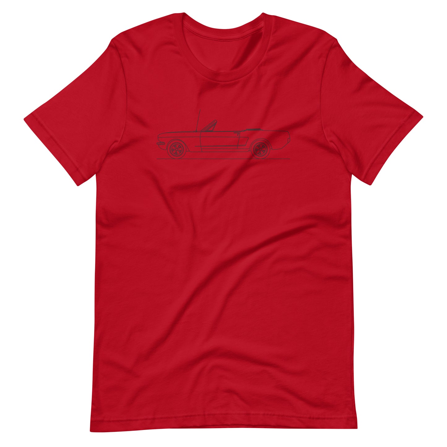 Red Ford Mustang GT Outline T-Shirt design
