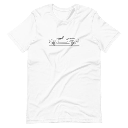 Lotus Elan 1500 outline T-shirt design displayed